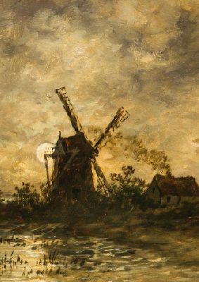 Imagine coperta Egide Francois Notebook River View in Moonlight- Egide Leemans - Image 1