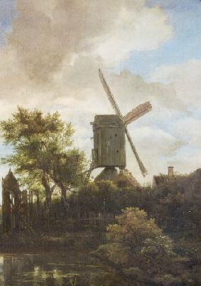 Imagine coperta Jacob van Ruisdael Notebook Evening Landscape - A Windmill by a Stream - Jacob van Ruisdael - Image 1