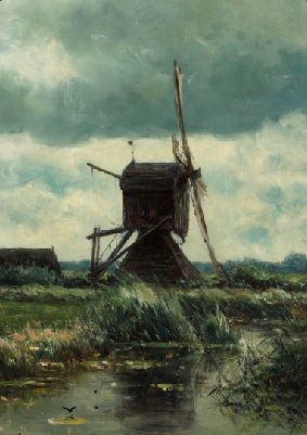 Imagine coperta Wilem Roelofs Notebook Polder Landscape with Mindmill near Abcoude - Willem Roelofs - Image 1