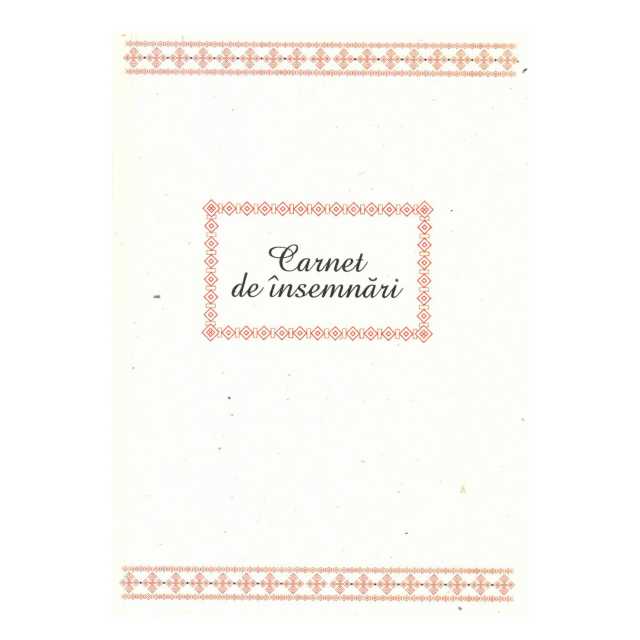 motive-traditionale-Botosani Carnet de însemnări cu motiv tradițional din zona Botoșani, format mare - Image 1