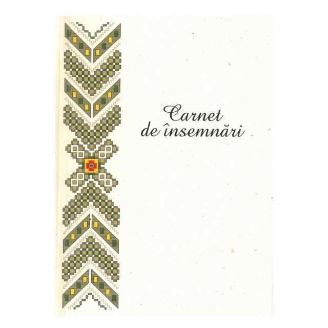 motive-traditionale-Cluj 2 Carnet de însemnări cu motiv tradițional din zona Cluj (model 2), format mare - Image 1