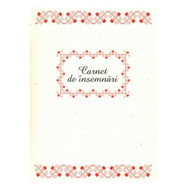 motive-traditionale-Teleorman 1 Carnet de însemnări cu motiv tradițional din zona Teleorman (model 1), format mediu - Image 1