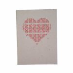Carnet de însemnări cu motiv tradiţional din Vlaşca (inimă), format mare