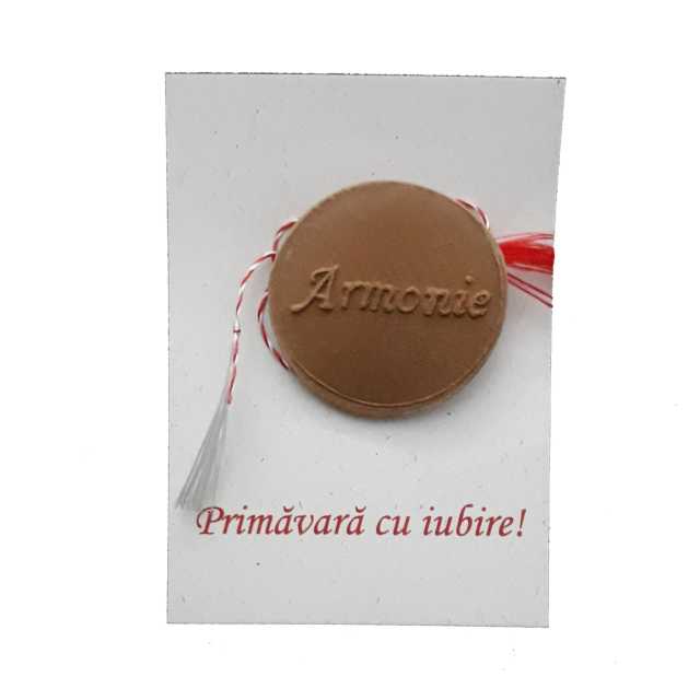 Martisor Cuvant bun Armonie Cuvânt bun - Mărțișor rotund din lut - Armonie - Image 1