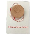 Cuvânt bun - Mărțișor rotund din lut - Dor